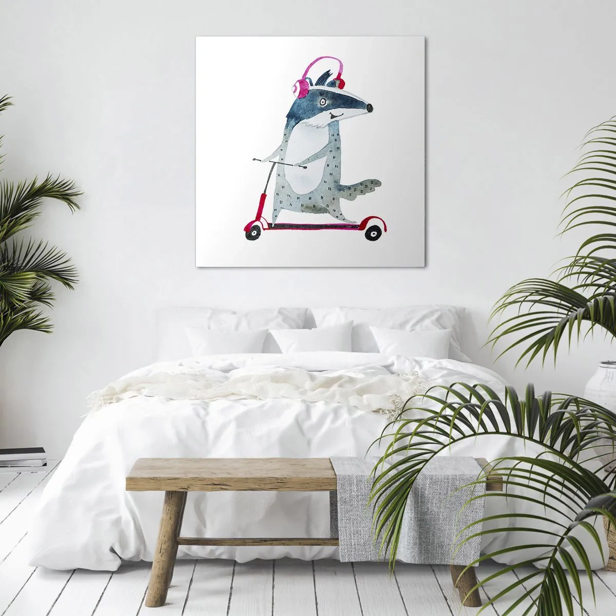 Lærredstryk - Billede på lærred - Grævlingens glæder - 50x50 cm