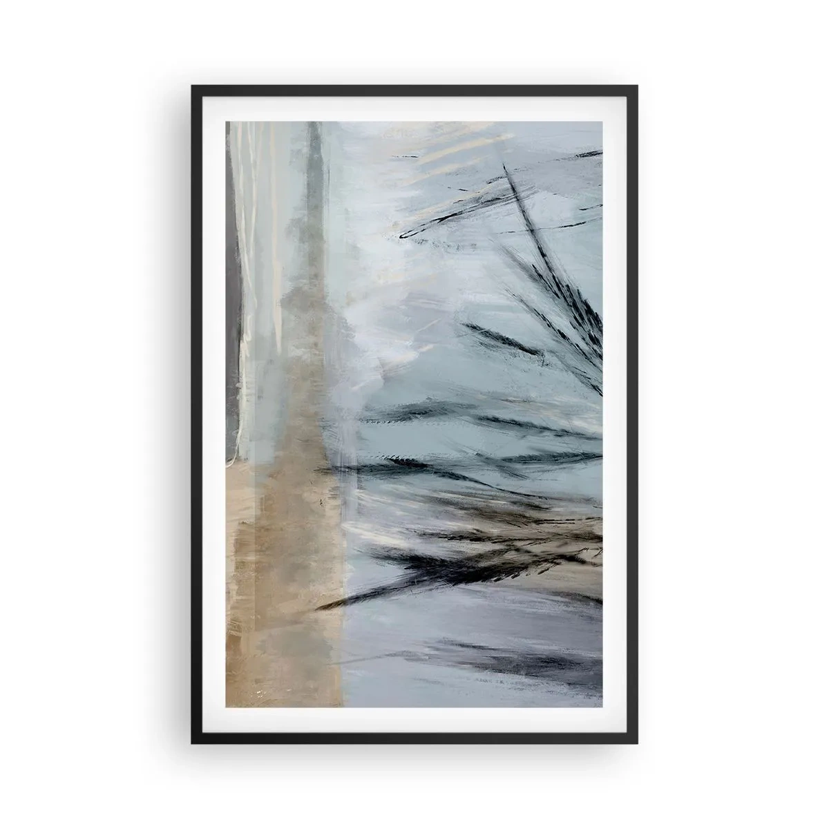 Plakat i sort ramme - Vintermarker - 61x91 cm