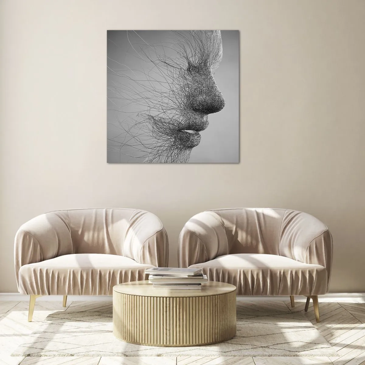 Billede på glas - Vindens ånd - 50x50 cm