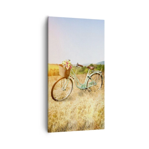 Lærredstryk - Billede på lærred - Jeg bliver her et stykke tid - 55x100 cm