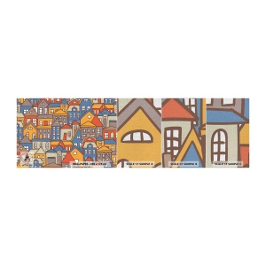 Prøve Fototapet Premium Canvas - Bag huset - By, Arkitektur, Gammel by - 100x30 cm