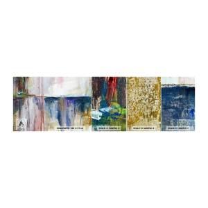 Fototapet Prøve Standard Eco - Farverige indtryk og associationer - Abstraktion, Stykke, Maleri - 100x30 cm
