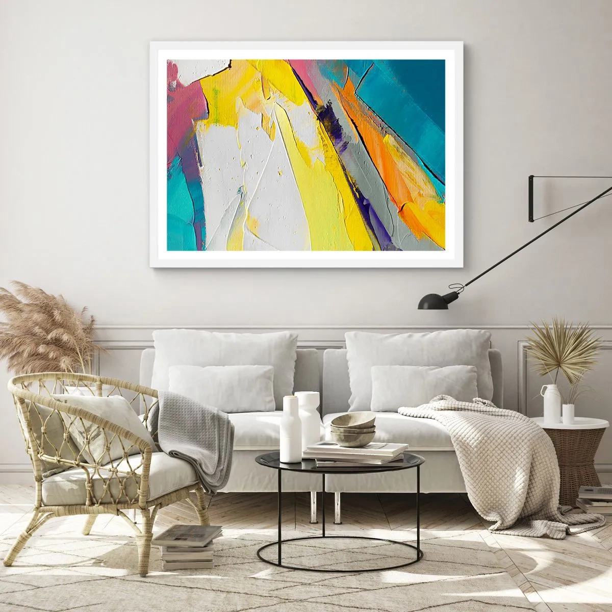 Plakat i hvid ramme - Lysets anatomi - 70x50 cm