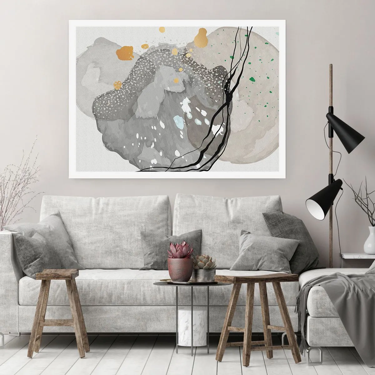 Plakat - Organisk komposition - 100x70 cm