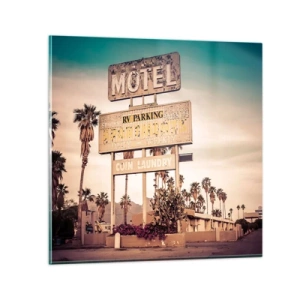 Billede på glas - Her er tiden standset - 70x70 cm