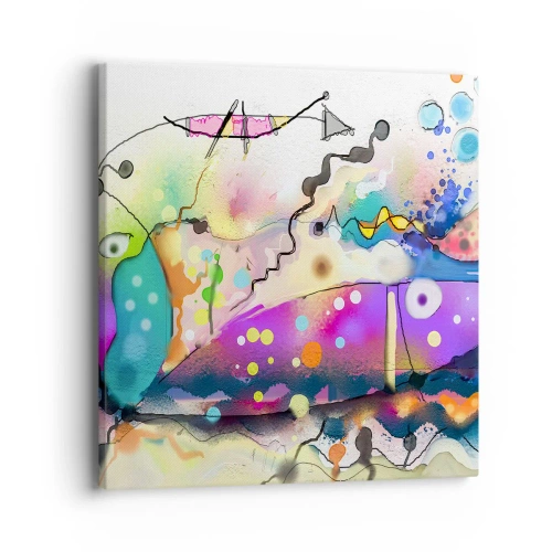 Lærredstryk - Billede på lærred - Ingen ord! - 40x40 cm