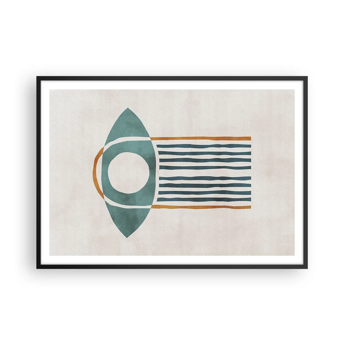 Plakat i sort ramme - Tegn og ritualer - 100x70 cm