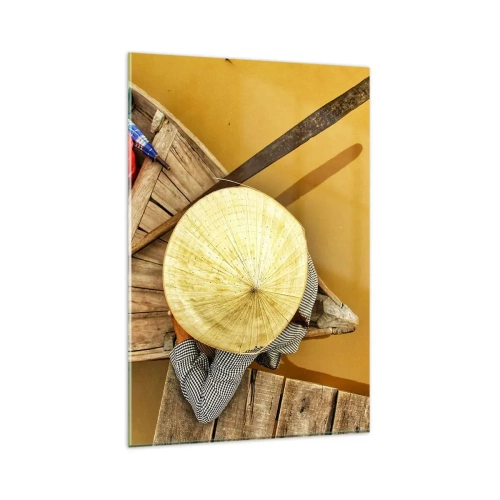 Billede på glas - Livet på den gule flod - 80x120 cm