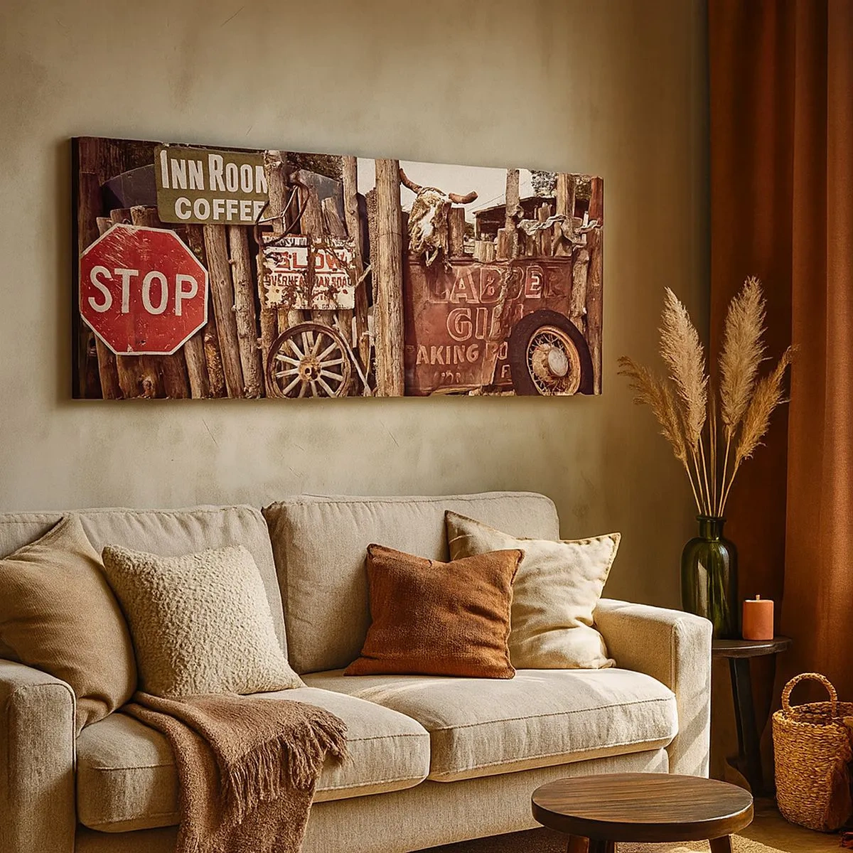 Lærredstryk - Billede på lærred - Og tiden er stoppet - 100x40 cm