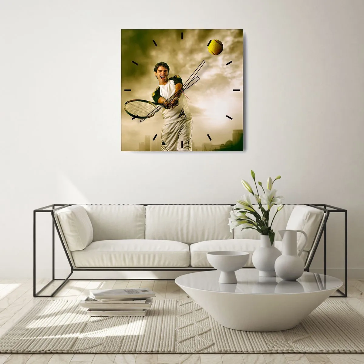 Vægur, Uret - Energi og glæde - 30x30 cm