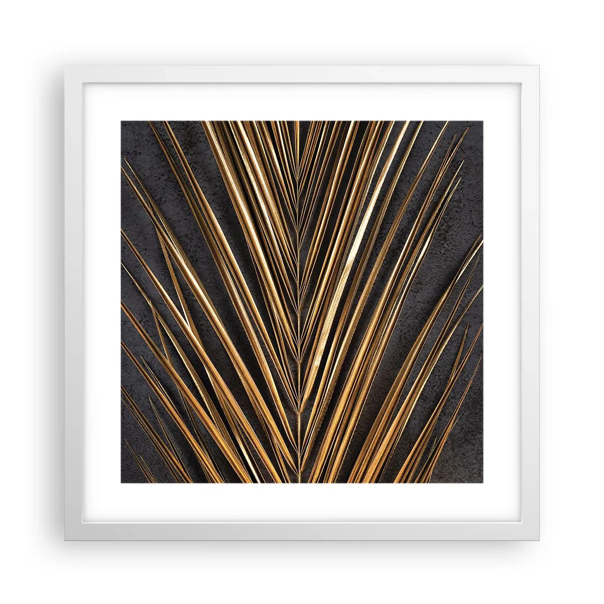 Plakat i hvid ramme - Tropernes guld - 40x40 cm