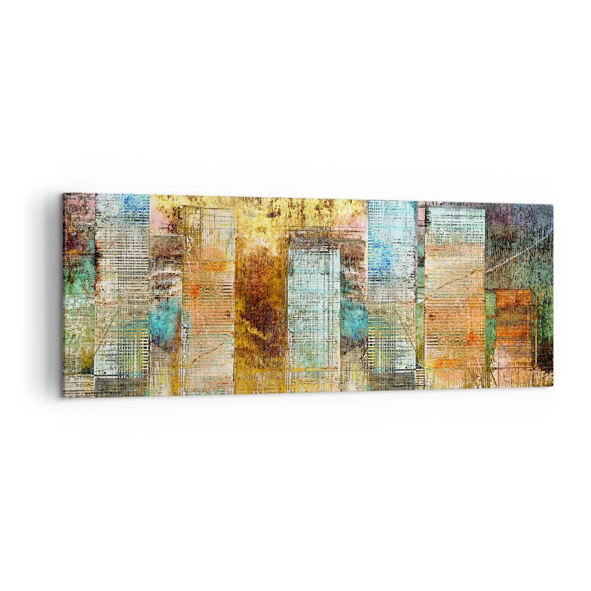 Lærredstryk - Billede på lærred - Solrig metropol - 140x50 cm