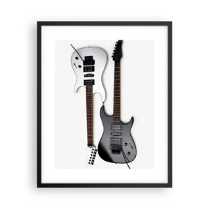 Plakat i sort ramme - Harmoni af former - 40x50 cm