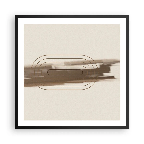 Plakat i sort ramme - Et pust af gråvejr - 60x60 cm