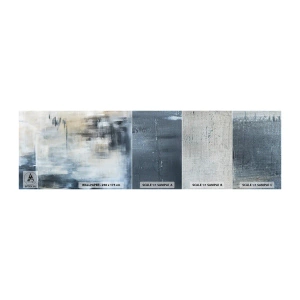 Prøve Fototapet Premium Canvas - Bag et slør af blåt - Stykke, Abstraktion, Industriel - 100x30 cm