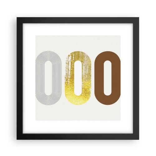 Plakat i sort ramme - Åhhh! - 30x30 cm