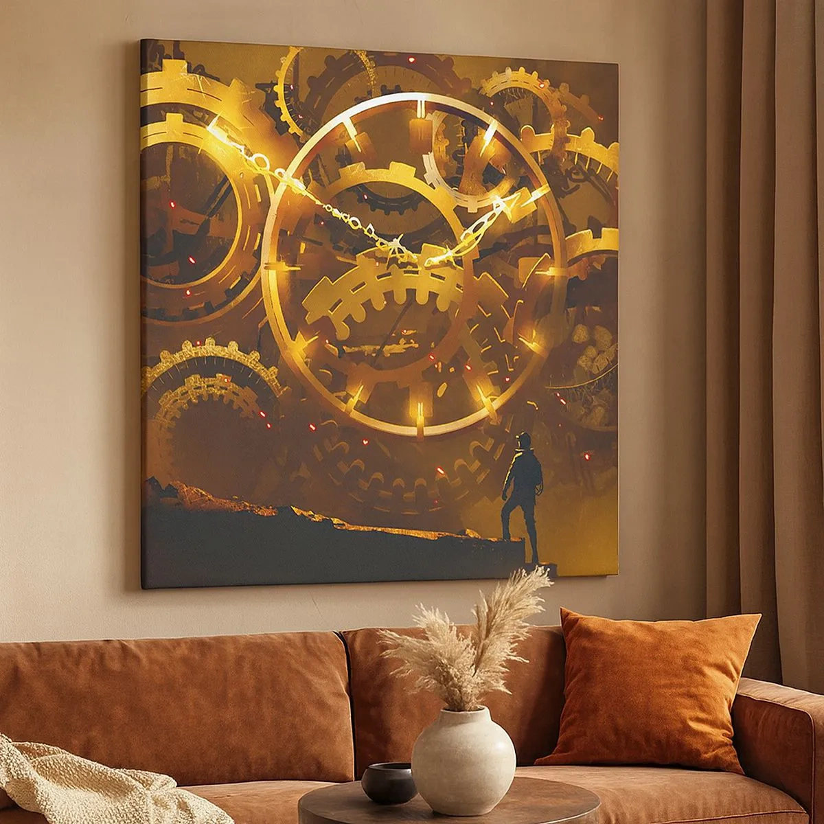 Lærredstryk - Billede på lærred - Ved tidens kilde - 30x30 cm