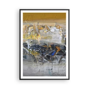 Plakat i sort ramme - Alt vil falde på plads - 70x100 cm