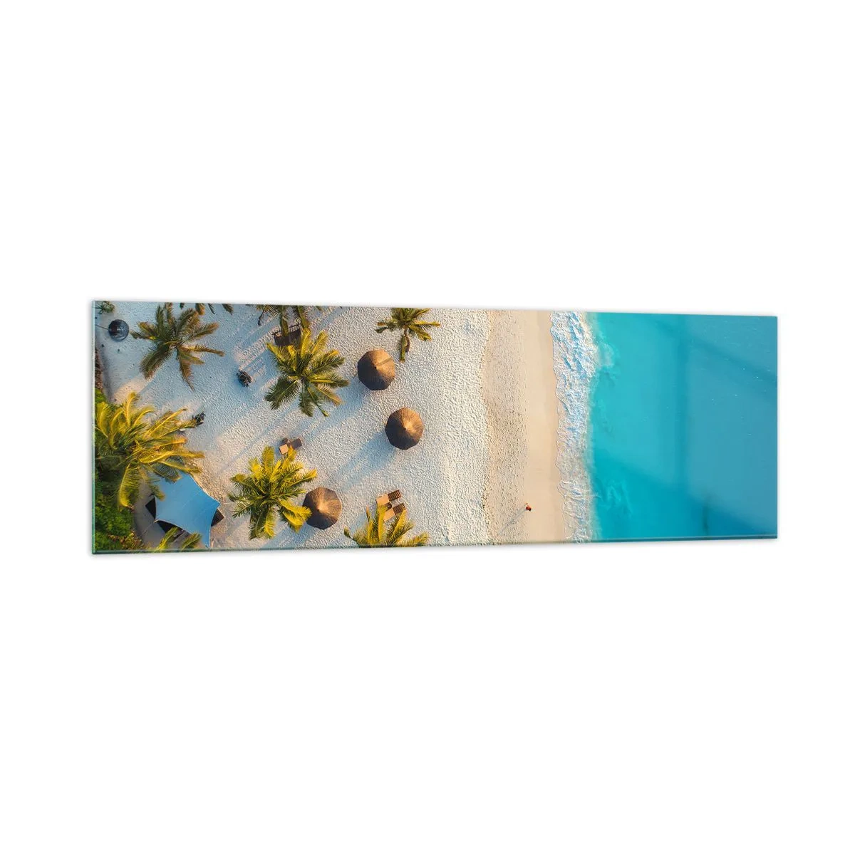Billede på glas - Velkommen til paradis - 160x50 cm
