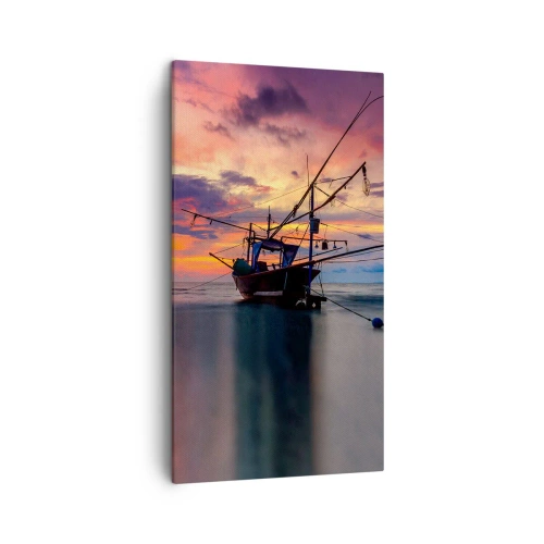 Lærredstryk - Billede på lærred - En eksotisk aften - 45x80 cm