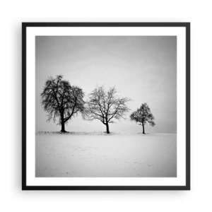Plakat i sort ramme - Hvad drømmer de om? - 60x60 cm