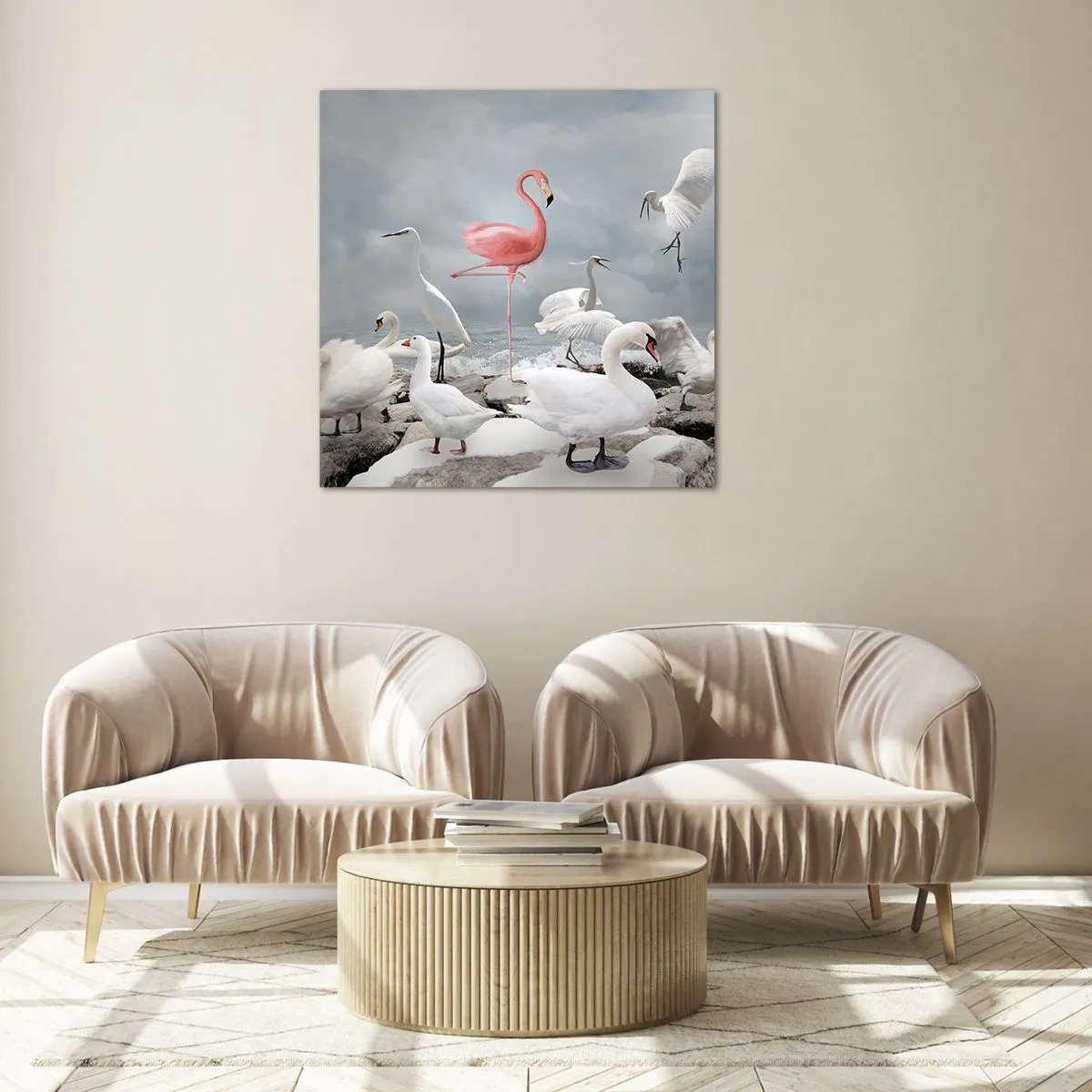 Billede på glas - Hvor kommer jeg fra? - 40x40 cm