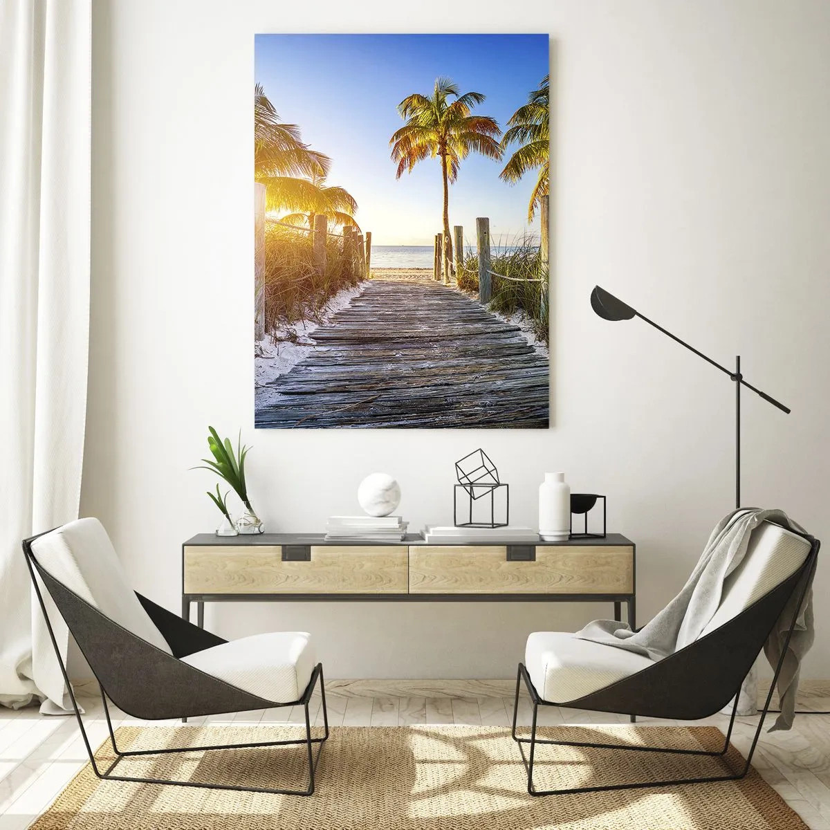 Billede på glas - Direkte til paradis - 50x70 cm