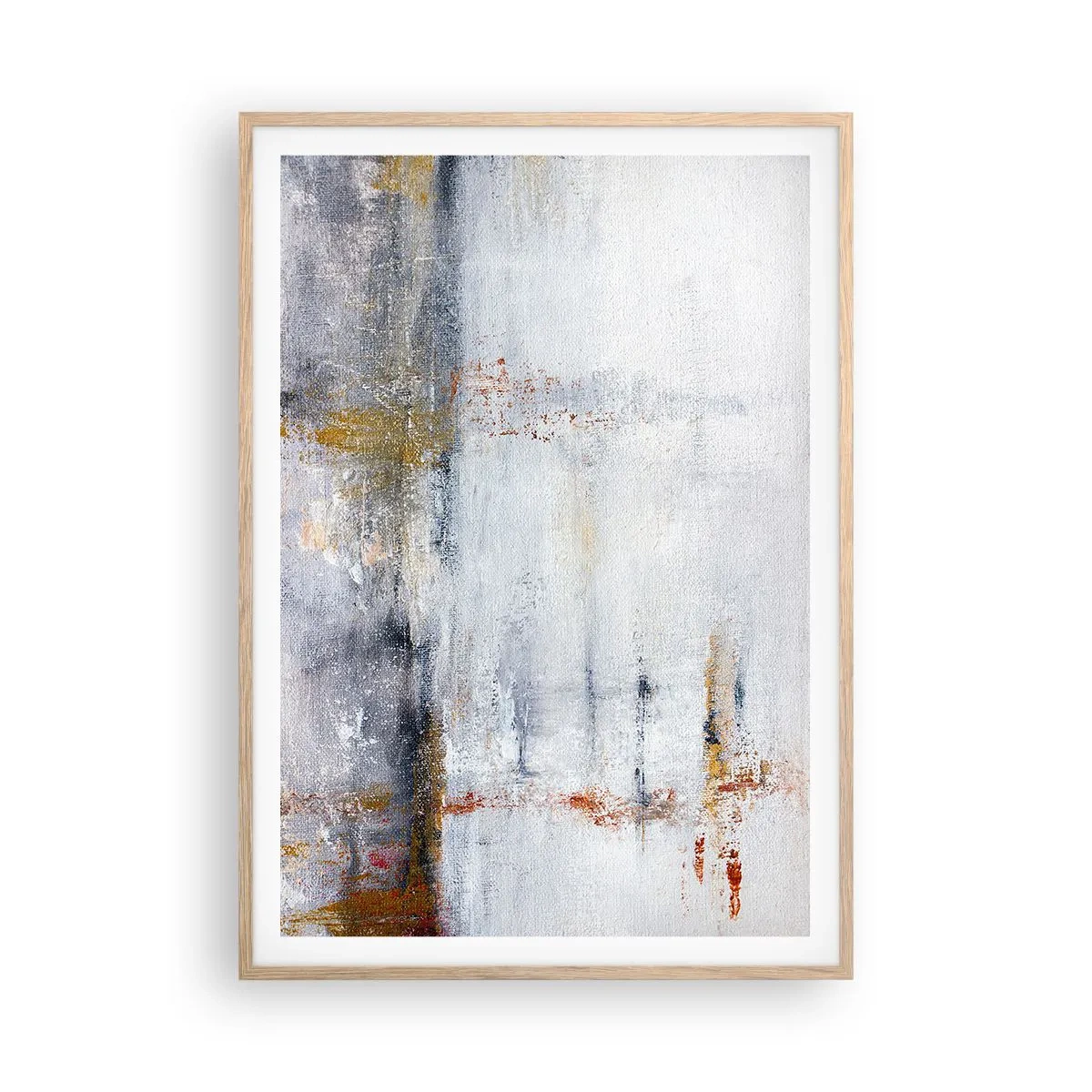 Plakat i ramme af lyst egetræ - Bag lufttæppet - 70x100 cm