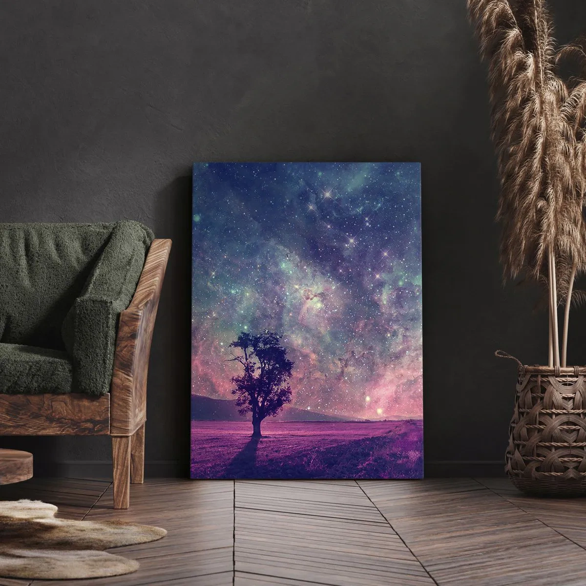 Lærredstryk - Billede på lærred - Under en magisk himmel - 50x70 cm