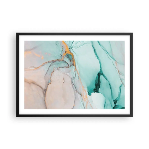 Plakat i sort ramme - Dans af former og farver - 70x50 cm