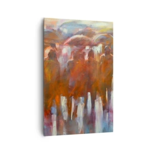 Lærredstryk - Billede på lærred - Lige i regn og tåge - 80x120 cm