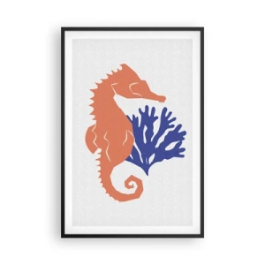 Plakat i sort ramme - På en eng under vandet - 61x91 cm