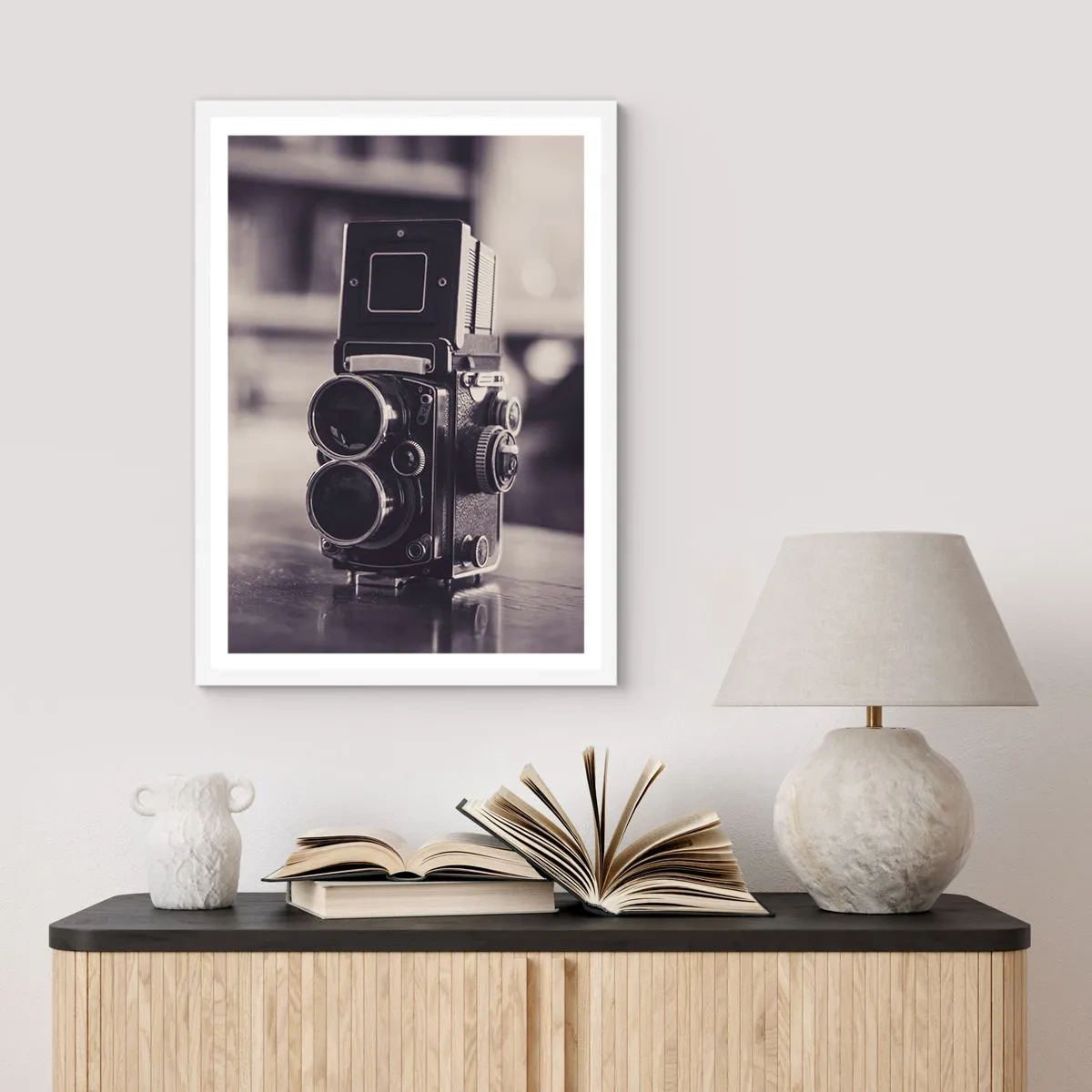 Plakat i hvid ramme - Magien i et gammelt fotografi - 30x40 cm