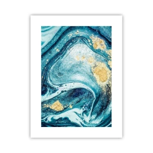 Plakat - Blå boblebad - 30x40 cm