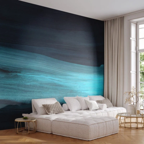 Fototapet Premium Canvas - Svøm med strømmen - Mørk, Stykke, Abstraktion - 150x105 cm