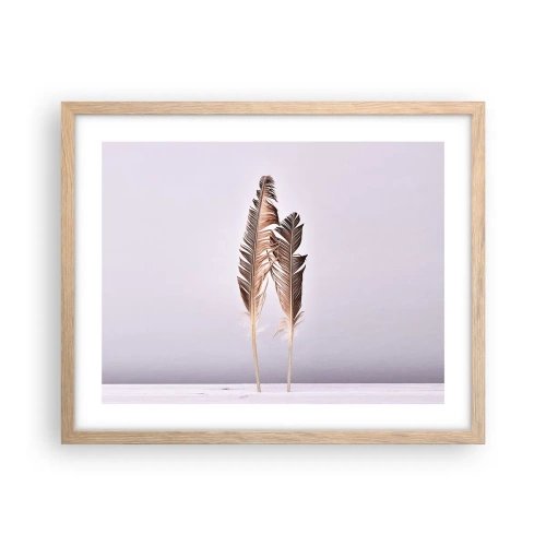 Plakat i ramme af lyst egetræ - Mod intetheden - 50x40 cm