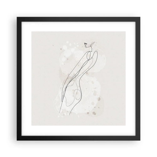 Plakat i sort ramme - At forvilde sig med blikket - 40x40 cm