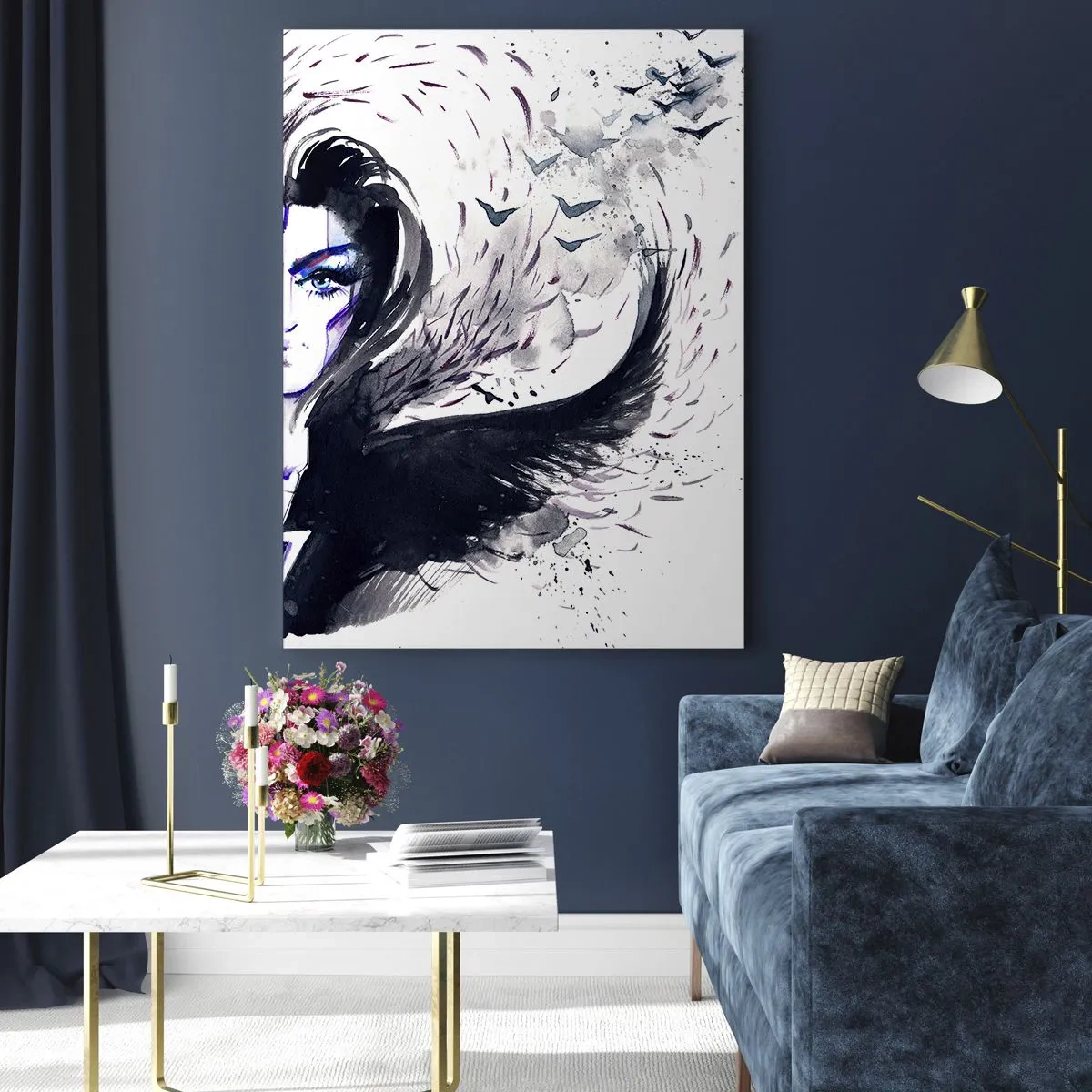 Billede på glas - Dæmonisk og smuk - 80x120 cm