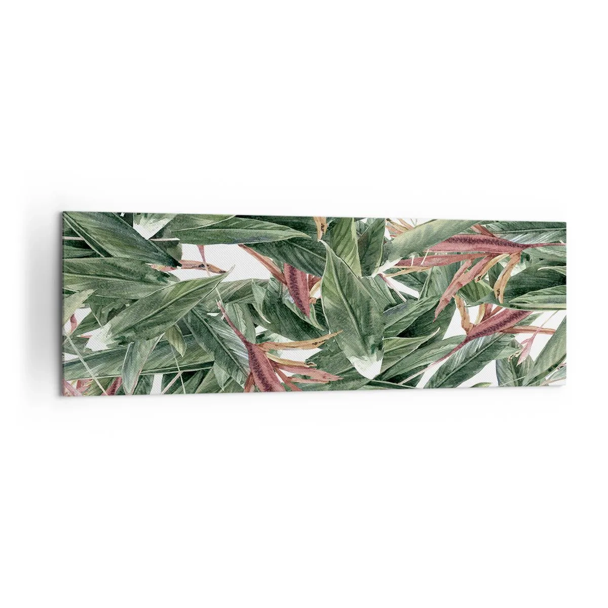 Lærredstryk - Billede på lærred - Smaragd- og syrenbuskads - 160x50 cm