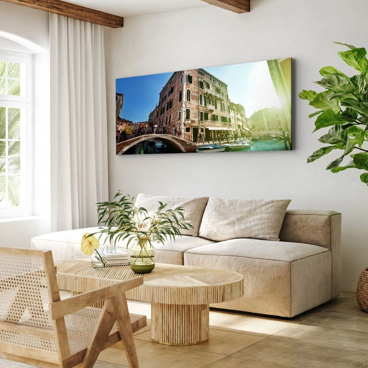 Lærredstryk - Billede på lærred - Venedig - Amore Mio - 160x50 cm