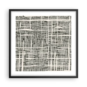 Plakat i sort ramme - En sammensætning vævet - 50x50 cm