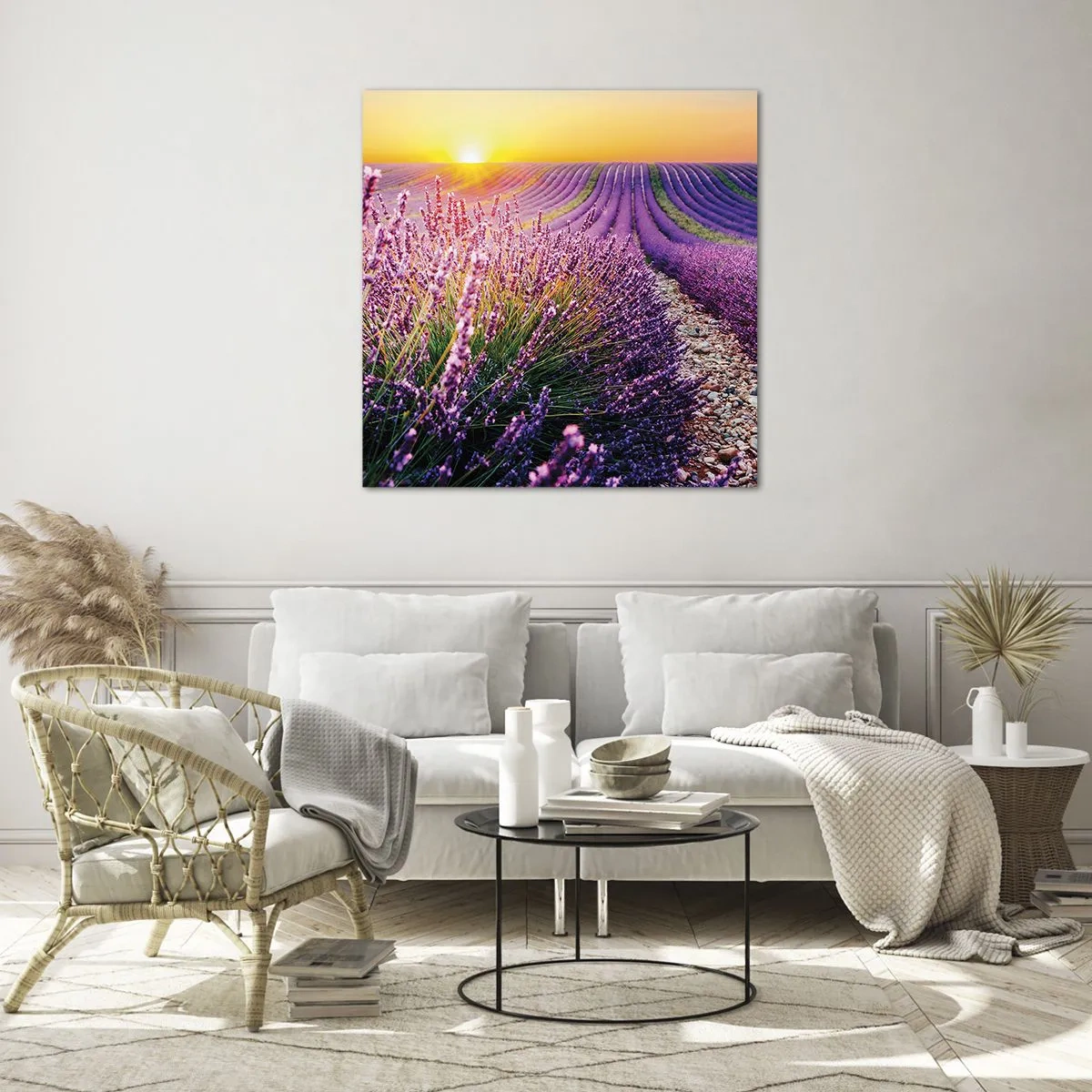 Billede på glas - Duftende plet - 60x60 cm