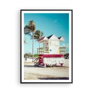 Plakat i sort ramme - En smuk dag foran dig - 70x100 cm