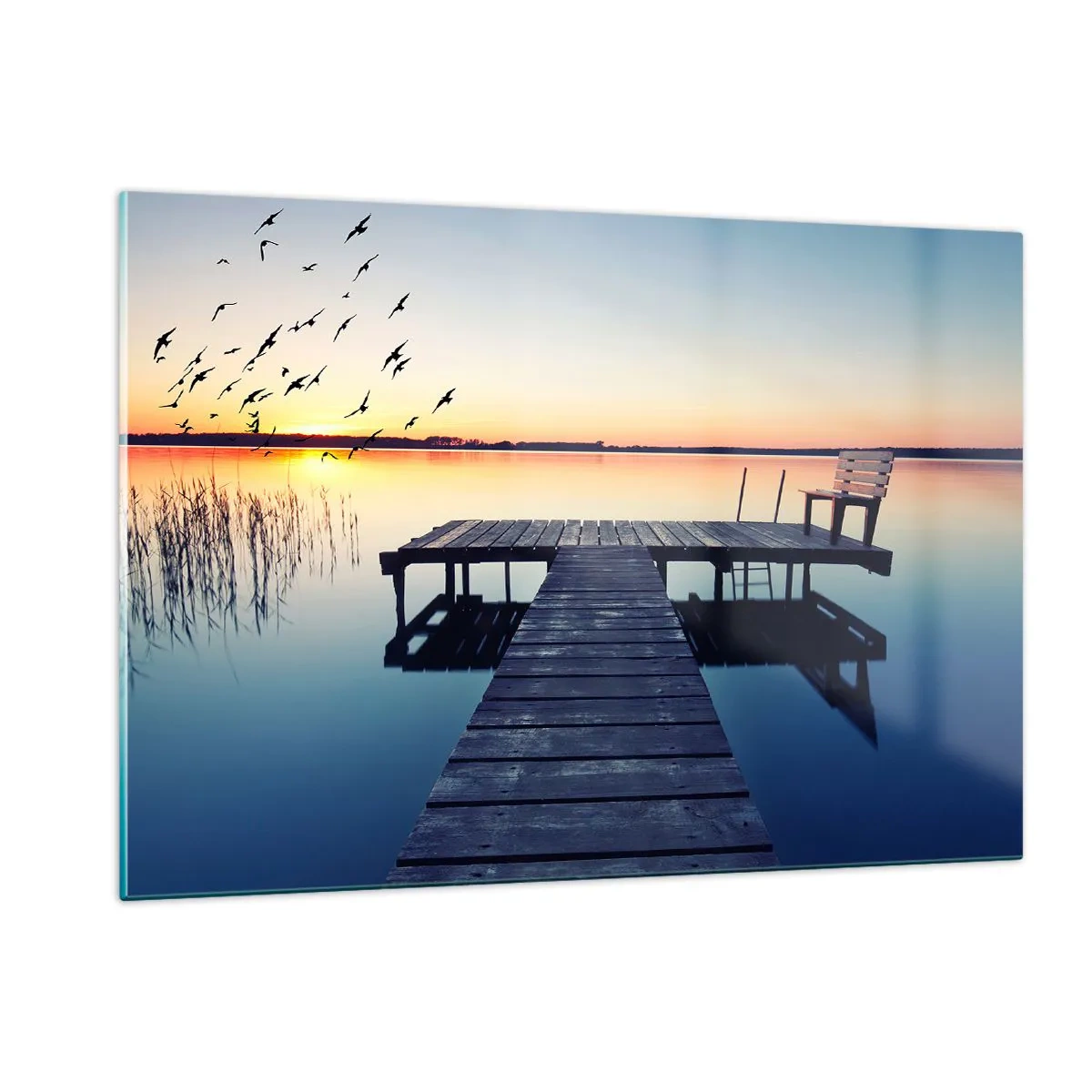 Billede på glas - Det var en god dag - 120x80 cm