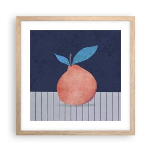 Plakat i ramme af lyst egetræ - Konveksitet og plan - 40x40 cm