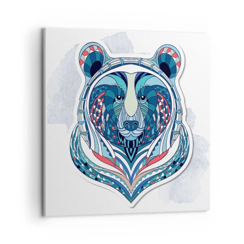 Lærredstryk - Billede på lærred - Eviva Grønland! - 50x50 cm