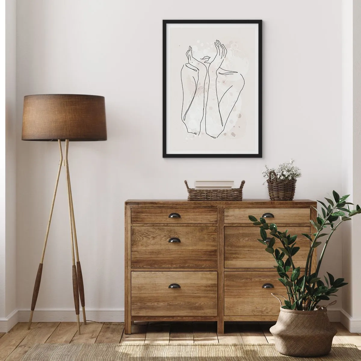 Plakat i sort ramme - En drømmende stund - 40x50 cm
