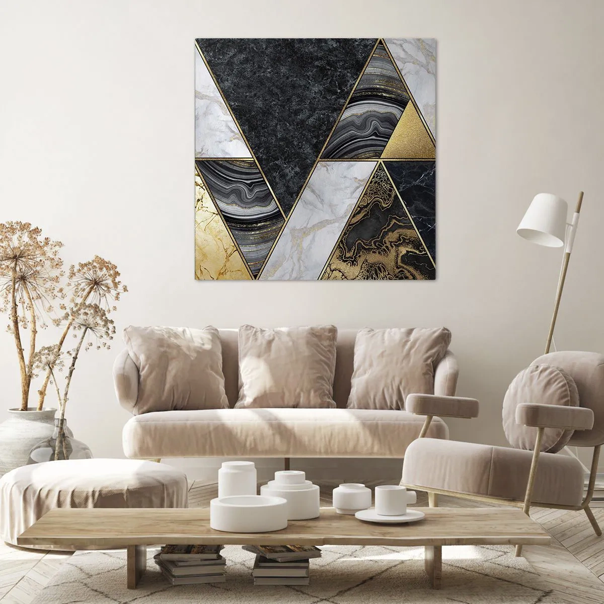 Lærredstryk - Billede på lærred - Sten for sten - 50x50 cm