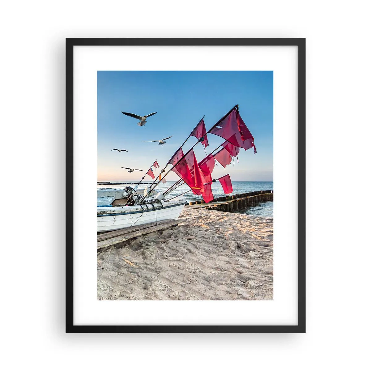 Plakat i sort ramme - Et velfortjent hvil - 40x50 cm