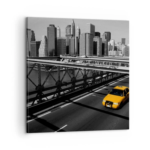 Lærredstryk - Billede på lærred - Storbyens farve - 60x60 cm